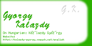 gyorgy kalazdy business card